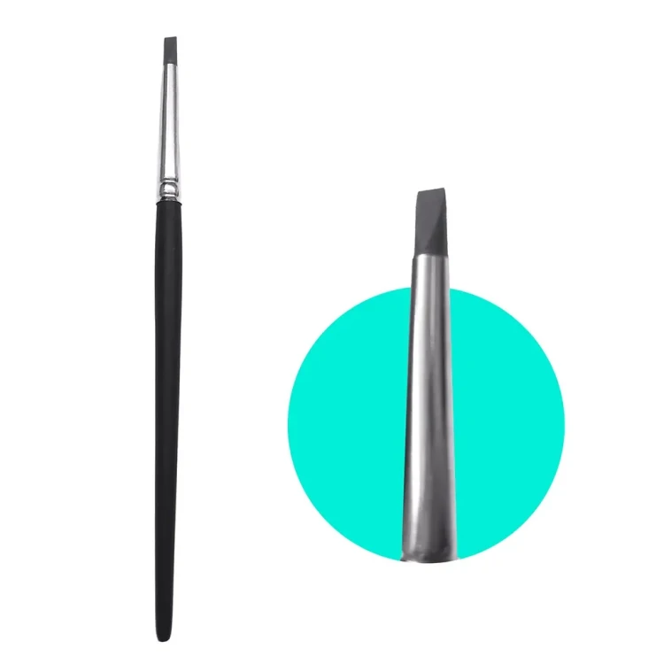 Кисть силиконовая, плоская №0 