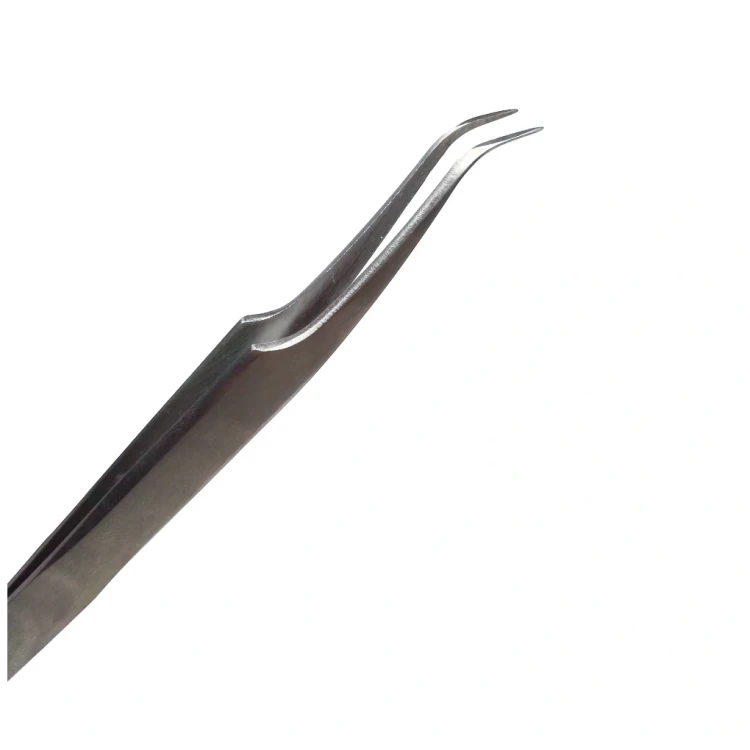 Пинцет для миниатюры изогнутый острый 