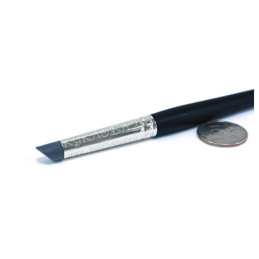 Кисть силиконовая, скошенная круглая №6